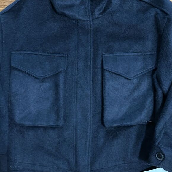 NWT Nine West Navy Utility Sherpa-Lined Jacket — Size M - Picture 4 of 9